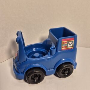Fisher Price Little People Mail Postal Carrier Post Office Truck Blue Vehicle